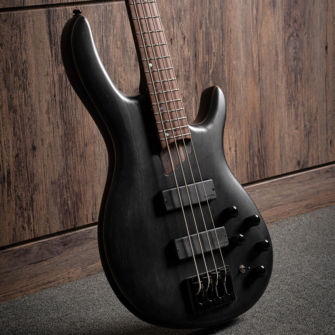 Cort B Element String Bass Open Pore Transparent Black Musical