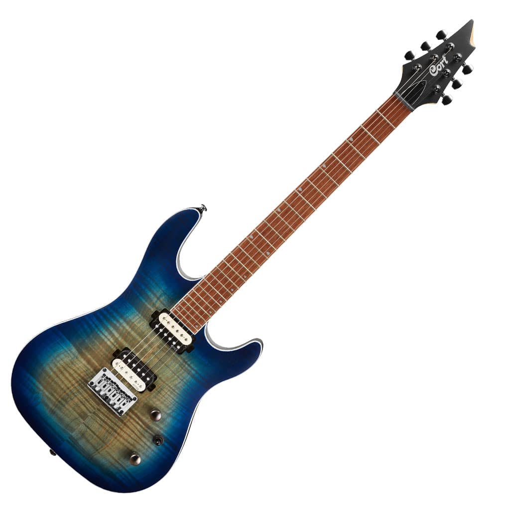 Cort KX300 Electric Guitar - Spalted Maple - Open Pore Cobalt Burst - Image 3
