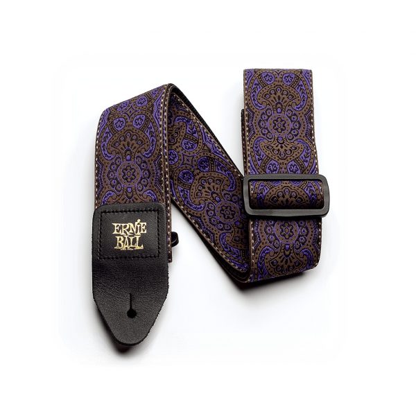 Ernie Ball Classic Jacquard Guitar Strap/Bass Strap - Purple Paisley