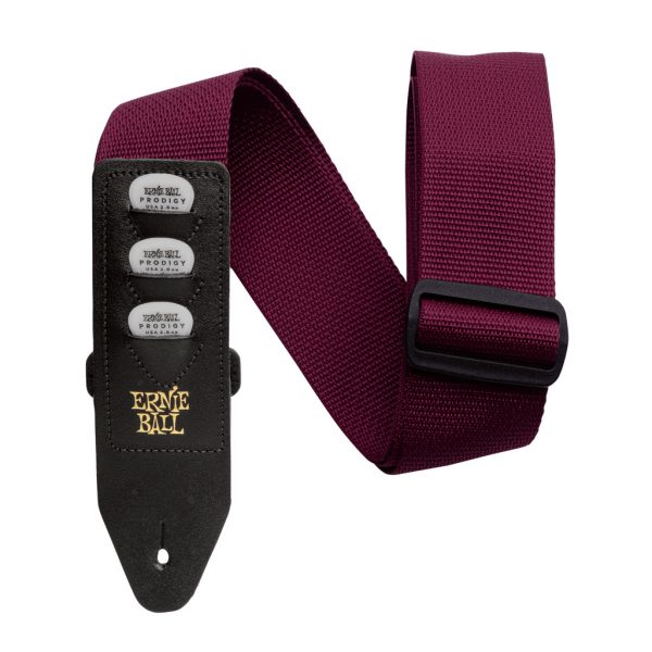 Ernie Ball Polypro Pickholder Guitar Strap/Bass Strap - Burgundy