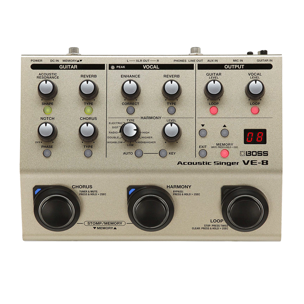 Boss VE-8 Acoustic Singer Multi Effects Pedal
