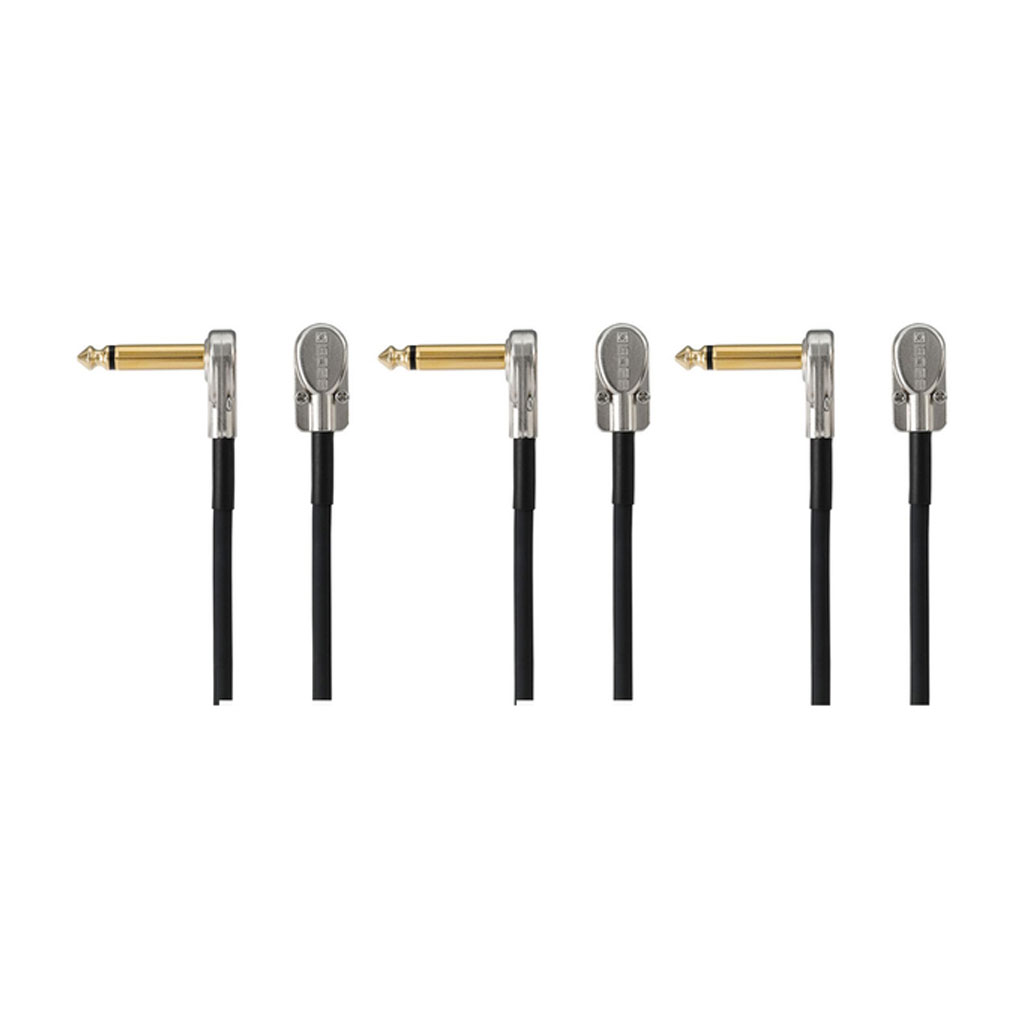 Boss BPC-4 10cm Patch Cables with Pancake Jack Plugs (Pack of 3) - Image 2