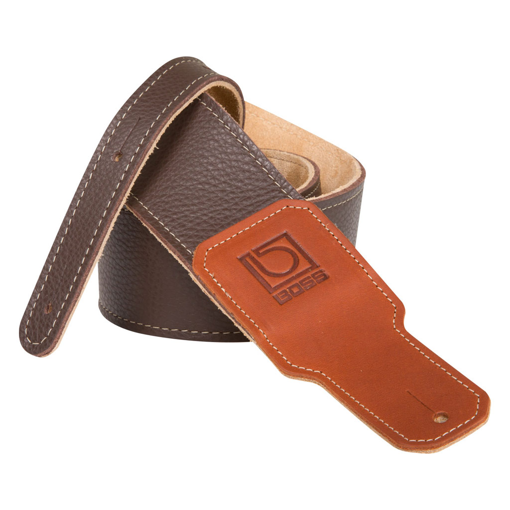 Boss BSL-20 - 2.5" Premium Leather Guitar Strap - Brown