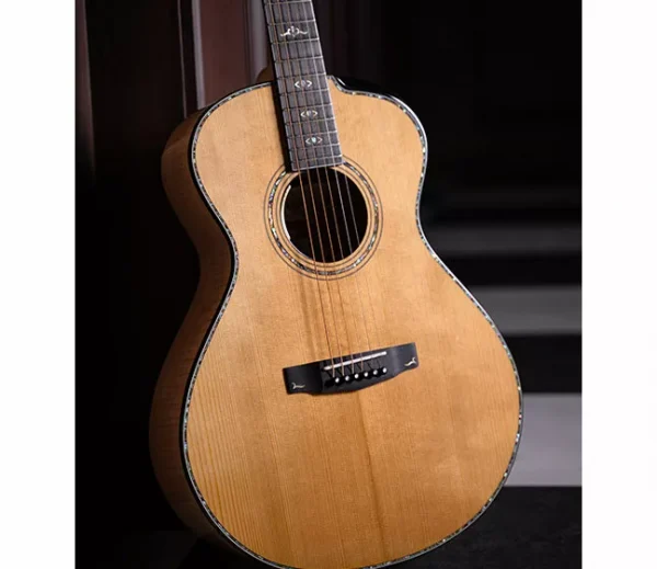 Cort GOLD-Passion Gold Series Acoustic Electric Guitar - Solid Engelman Top with Bevel Cutaway - Image 4