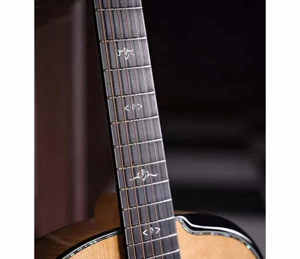 Cort GOLD-Passion Gold Series Acoustic Electric Guitar - Solid Engelman Top with Bevel Cutaway - Image 7