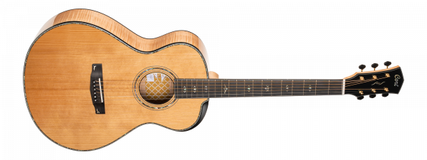 Cort GOLD-Passion Gold Series Acoustic Electric Guitar - Solid Engelman Top with Bevel Cutaway - Image 9