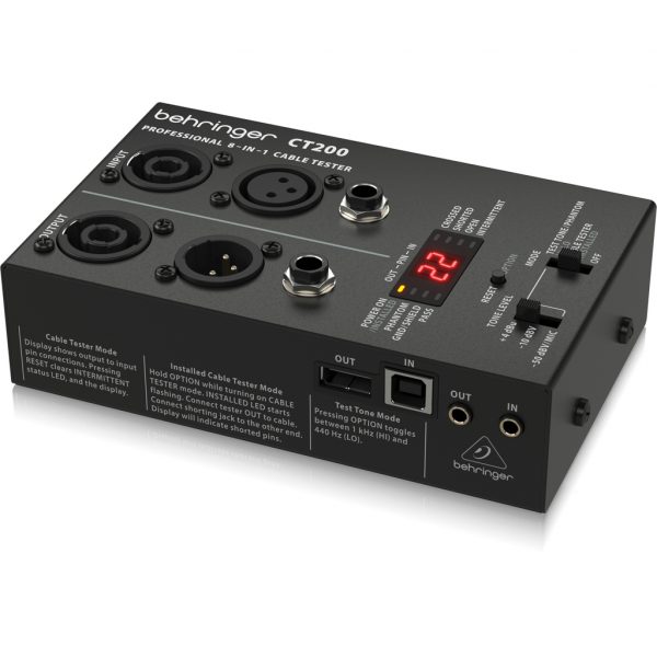 Behringer CT200 Microprocessor-Controlled 8-in-1 Cable Tester - Image 3