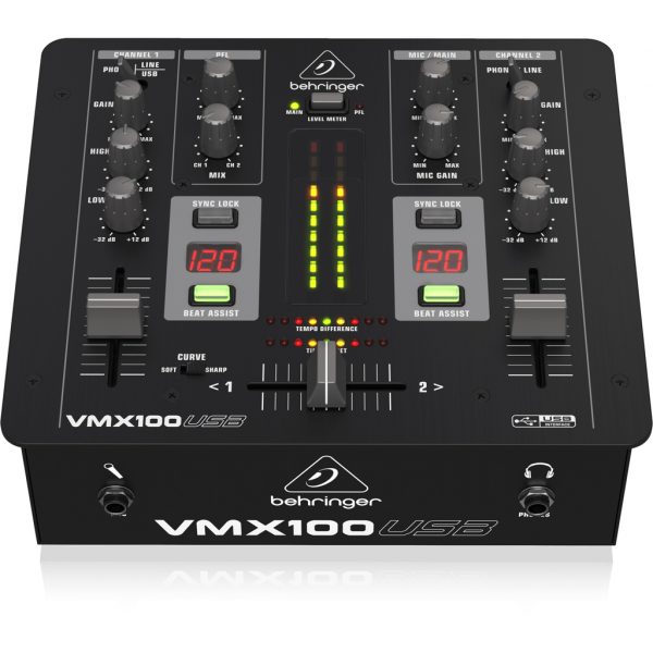 Behringer VMX100USB Professional 2-Channel DJ Mixer - Image 2