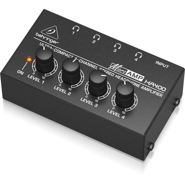 Behringer HA400 Ultra-Compact 4-Channel Stereo Headphone Amplifier - Image 4