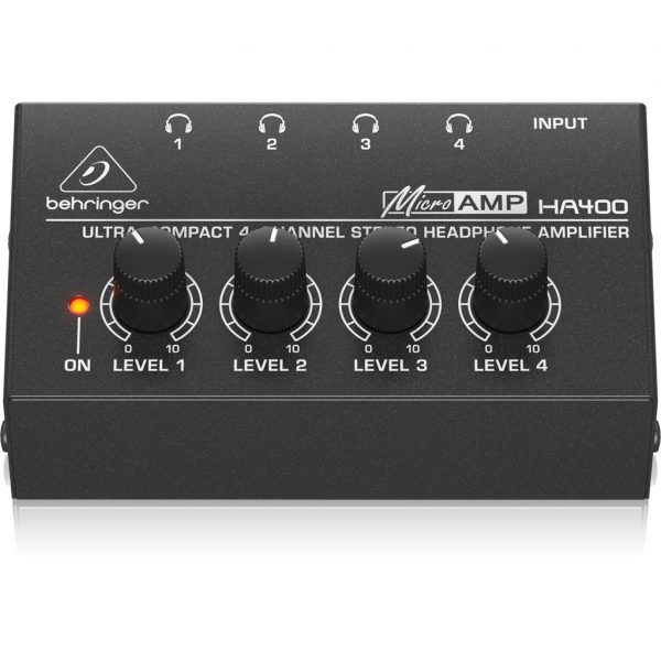 Behringer HA400 Ultra-Compact 4-Channel Stereo Headphone Amplifier - Image 2