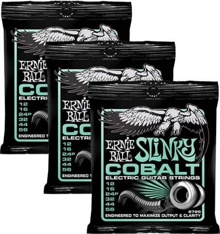 Ernie Ball Cobalt Not Even Slinky Electric Guitar Strings - (12-56) - Image 2