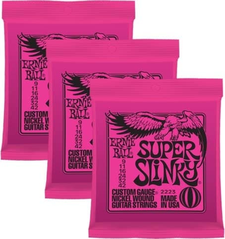 Ernie Ball Super Slinky Electric Guitar Strings - (9-42) | Musical ...
