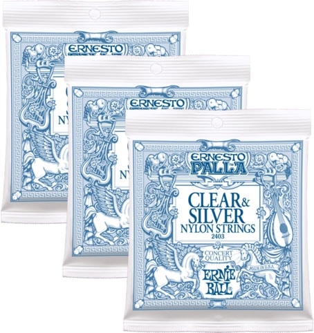 Ernie Ball Ernesto Palla Nylon Guitar Strings - Clear & Silver - Image 2