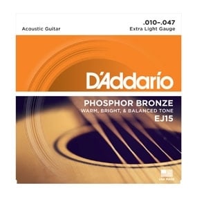D'Addario EJ15 Phospor Bronze Acoustic Guitar Strings (10-47)