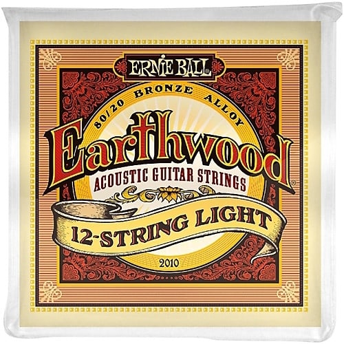 Ernie Ball Earthwood 80/20 Bronze 12-String Acoustic Guitar Strings - Light - Image 2