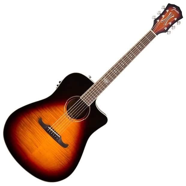Fender T-Bucket 300CE Acoustic-Electric Guitar - Sunburst Flame Maple - Image 2