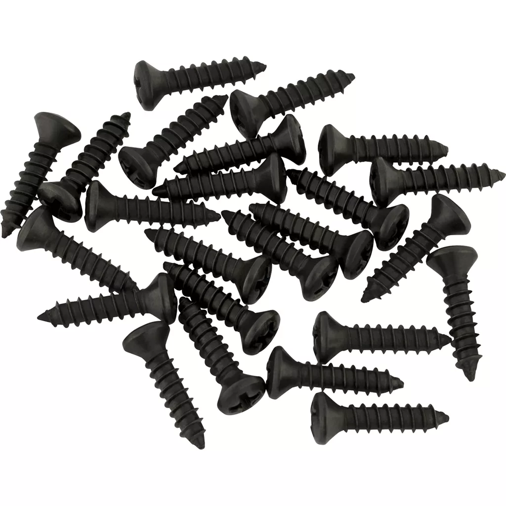 Fender Pickguard - Control Plate Mounting Screws (24) - Black