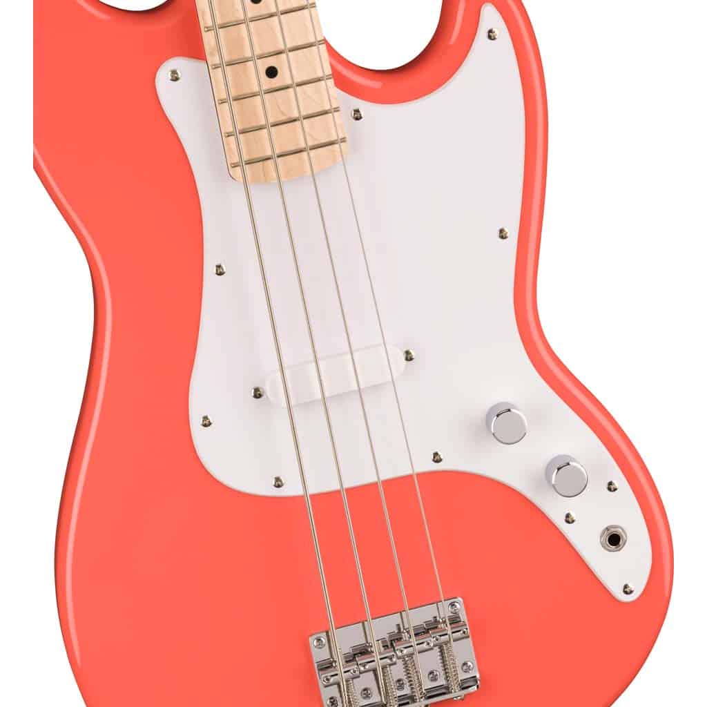 Squier by Fender Sonic™ Bronco™ Bass - Tahitian Coral - Image 4