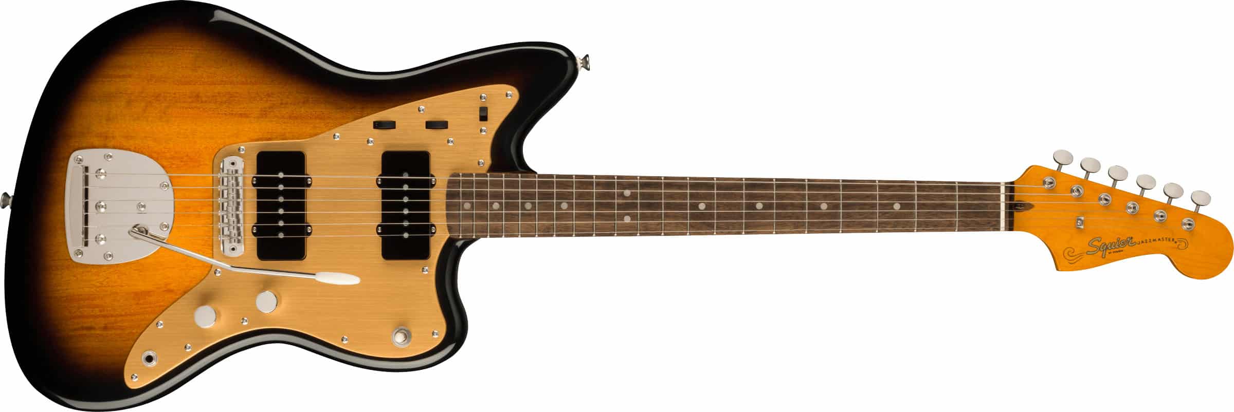 Squier FSR Classic Vibe Late '50s Jazzmaster®, Laurel Fingerboard, Gold Anodized Pickguard, 2-Color Sunburst - Image 2