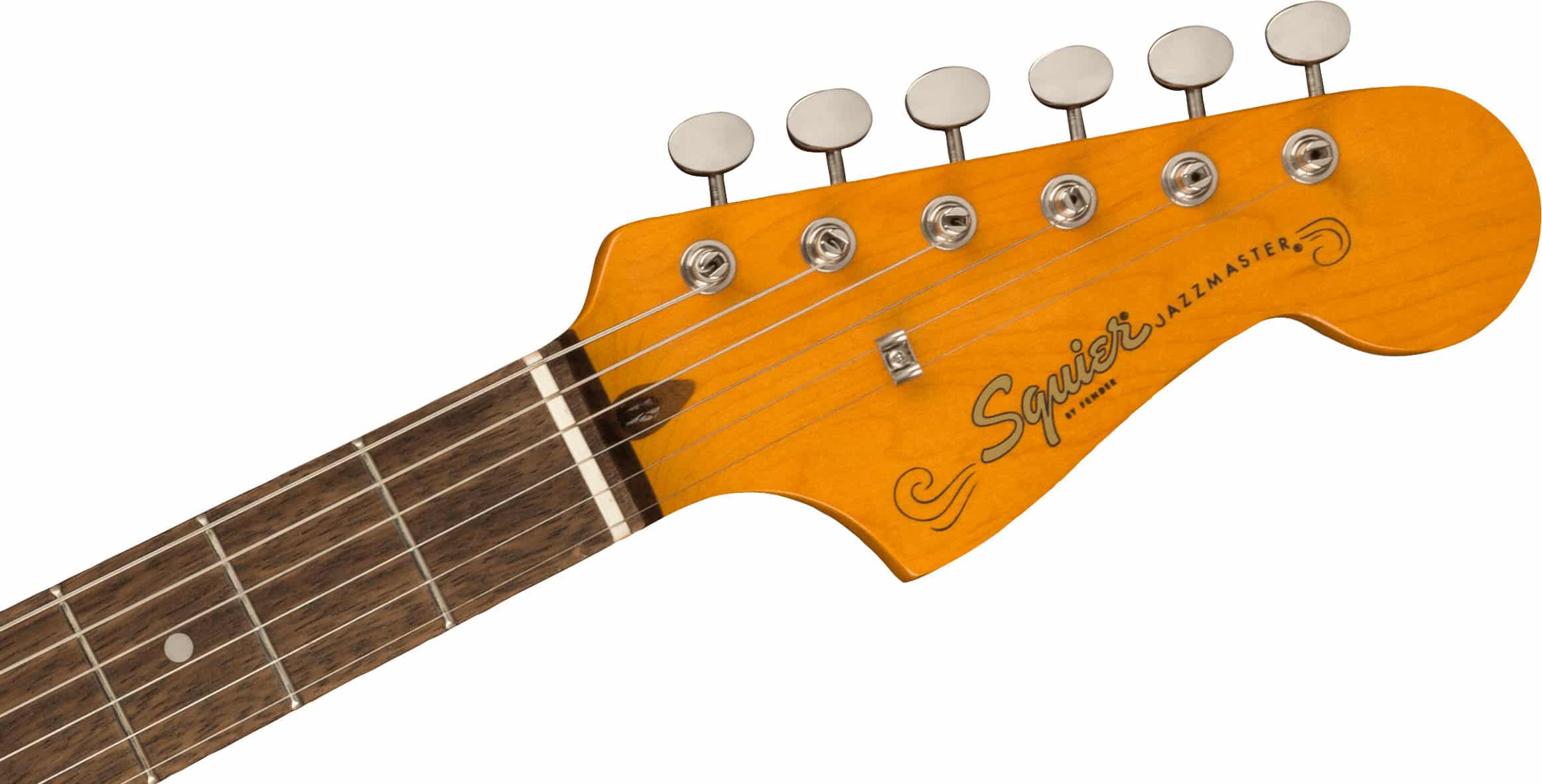 Squier FSR Classic Vibe Late '50s Jazzmaster®, Laurel Fingerboard, Gold Anodized Pickguard, 2-Color Sunburst - Image 10