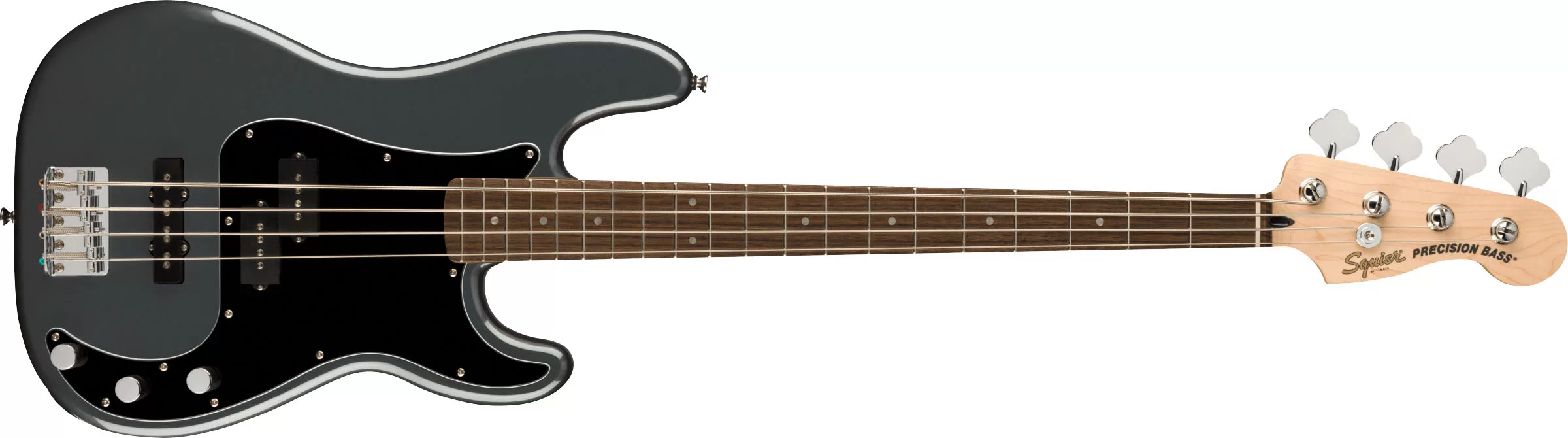 Squier Affinity Series™ Precision Bass® PJ, Laurel Fingerboard, Black Pickguard, Charcoal Frost Metallic - Image 2