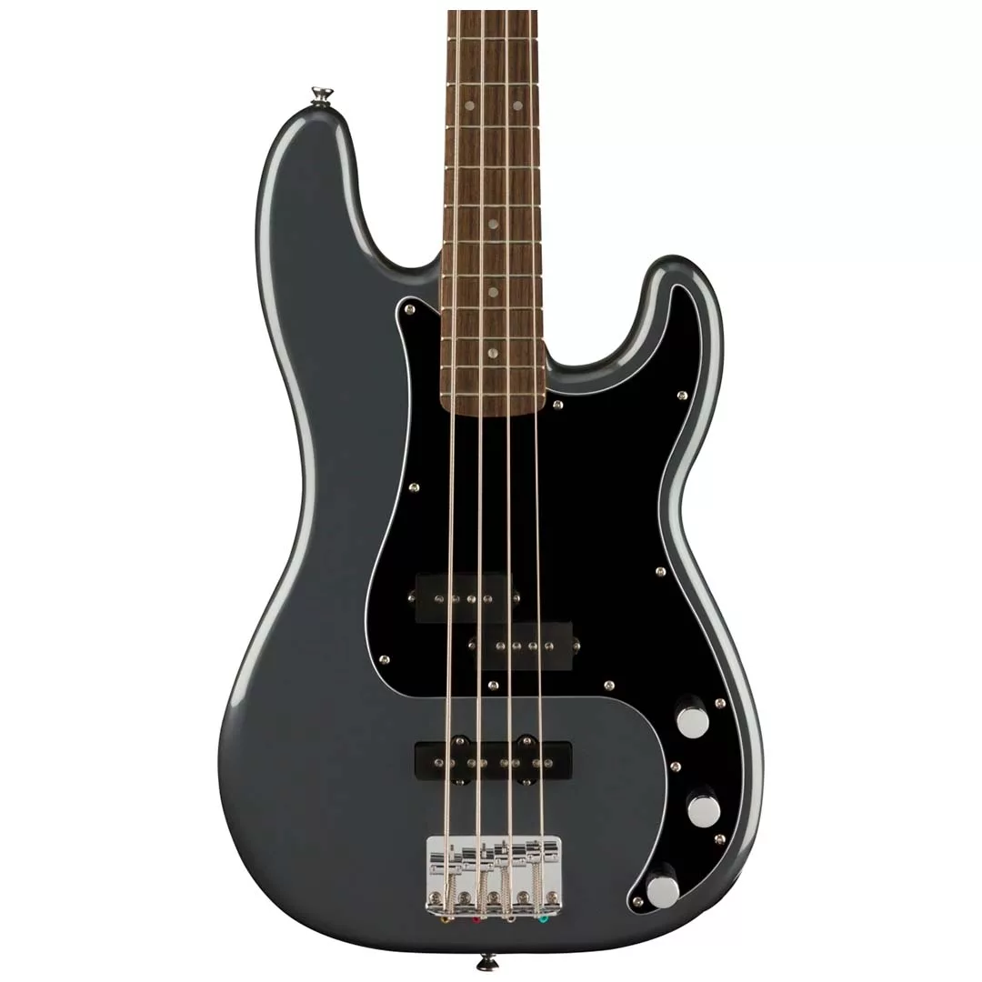 Squier Affinity Series™ Precision Bass® PJ, Laurel Fingerboard, Black Pickguard, Charcoal Frost Metallic