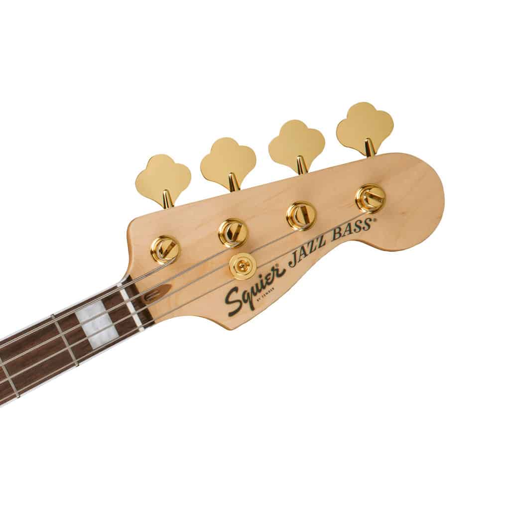 Squier by Fender 40th Anniversary Jazz Bass® Gold Edition - Olympic White - Image 5