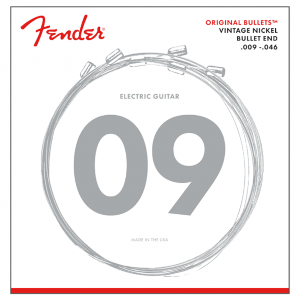 Fender Original Bullet™ Pure Nickel Electric Guitar Strings - (9-46 ...