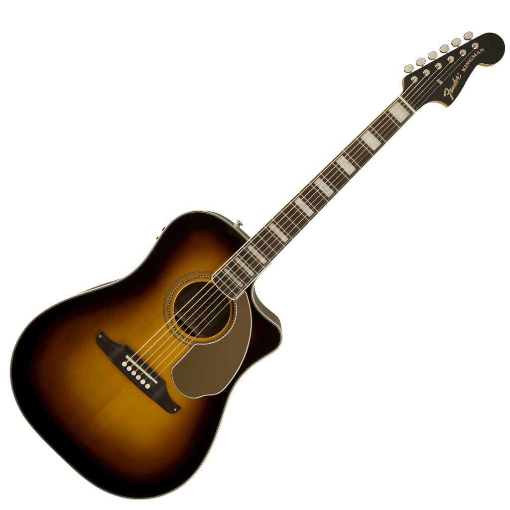 Fender California Series Kingman ASCE Dreadnought Acoustic-Electric Guitar - 3-Color Sunburst - Image 2