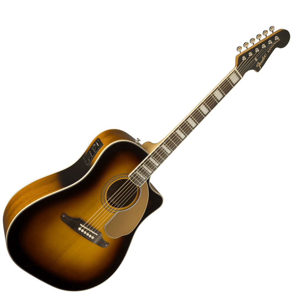 Fender California Series Kingman ASCE Dreadnought Acoustic-Electric Guitar - 3-Color Sunburst - Image 4