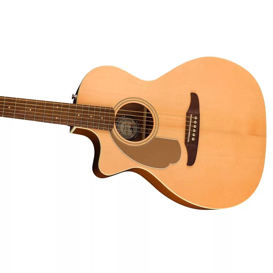 Fender Newporter Player Left-Handed Acoustic Guitar, Walnut Fingerboard, Gold Pickguard, Natural - Image 4