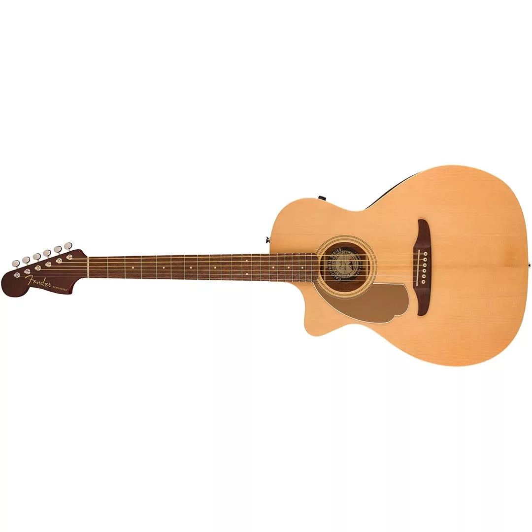 Fender Newporter Player Left-Handed Acoustic Guitar, Walnut Fingerboard, Gold Pickguard, Natural - Image 2