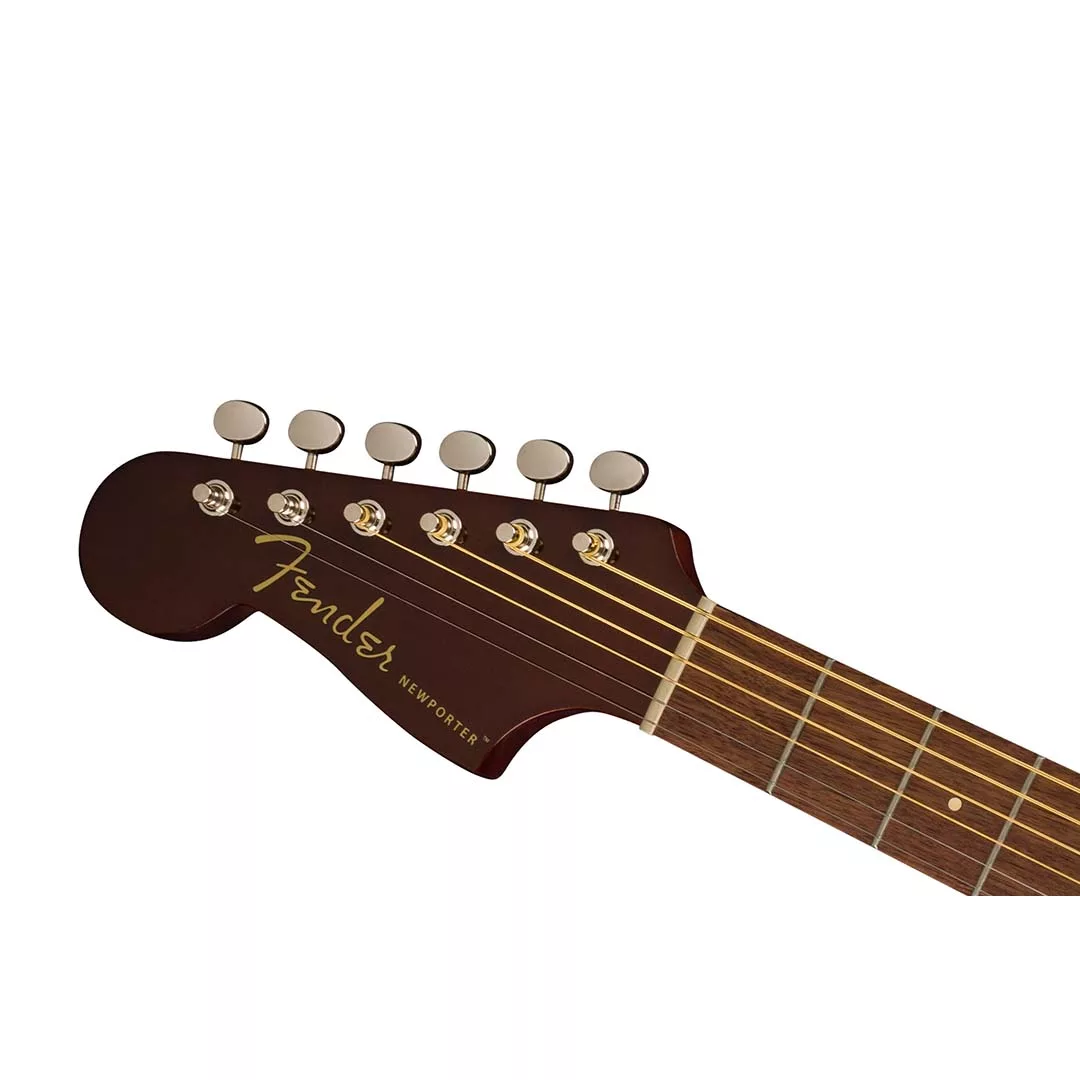Fender Newporter Player Left-Handed Acoustic Guitar, Walnut Fingerboard, Gold Pickguard, Natural - Image 5