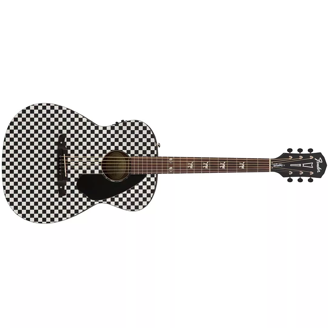 Fender Tim Armstrong Hellcat Acoustic Guitar, Walnut Fingerboard, Checkerboard - Image 2