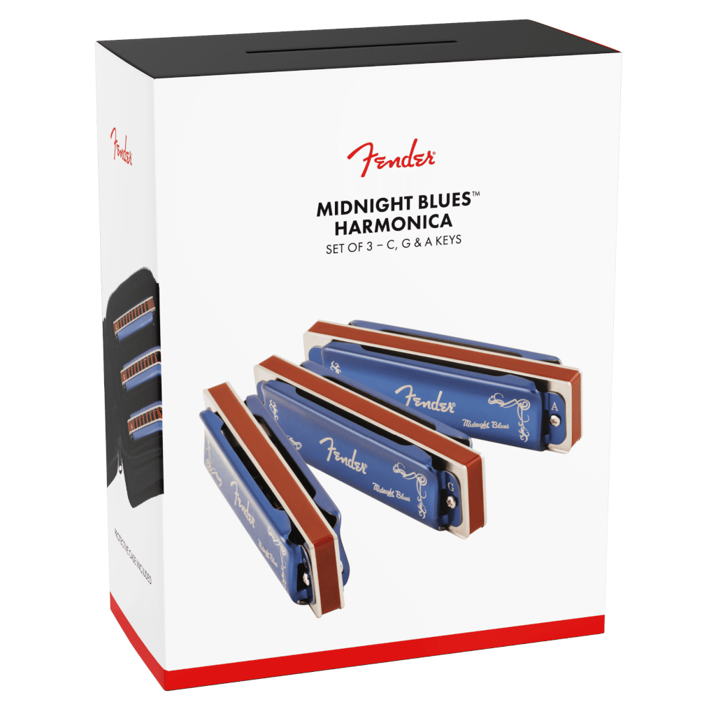 Fender® Midnight Blues Harmonicas - 3-Pack with Case