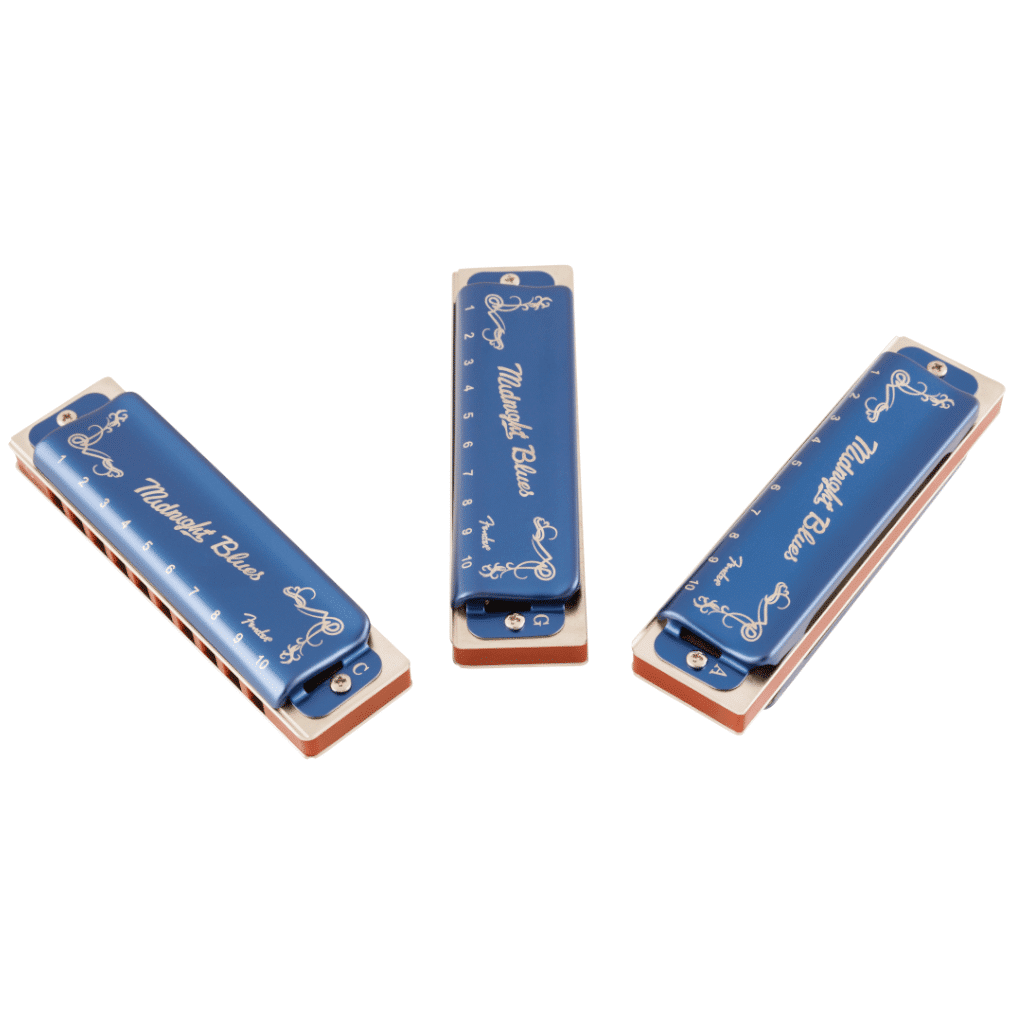 Fender® Midnight Blues Harmonicas - 3-Pack with Case - Image 2