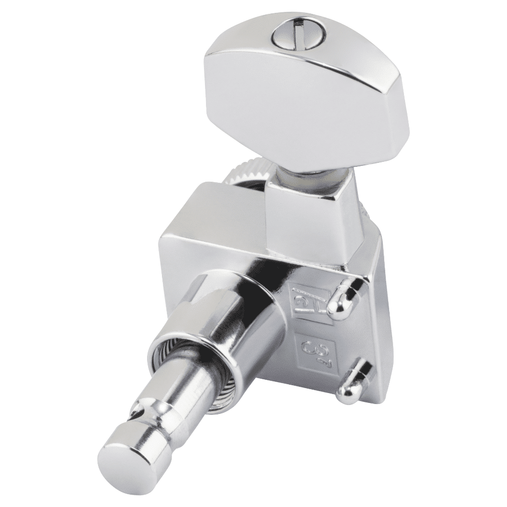 Fender® Stratocaster/Telecaster Staggered Locking Tuners - Polished Chrome - Image 3