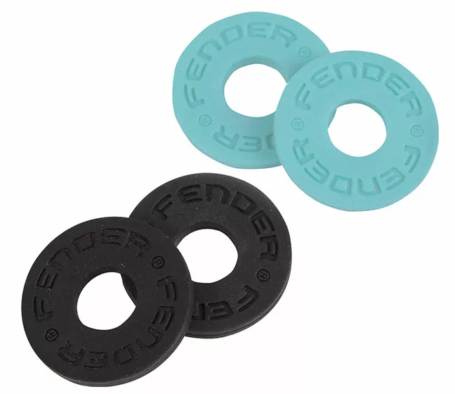 Fender® Strap Blocks, 4-Pack, Black (2) and Daphne Blue (2)