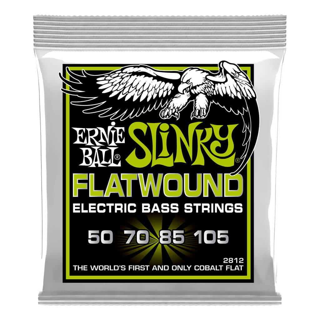 Ernie Ball Regular Slinky Flatwound 4-String Bass Strings - (50-105)
