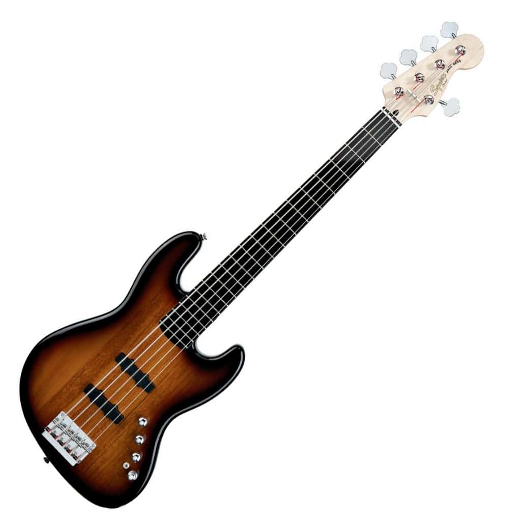 Squier by Fender Deluxe 5-String Jazz Bass - 3-Tone Sunburst - Image 3