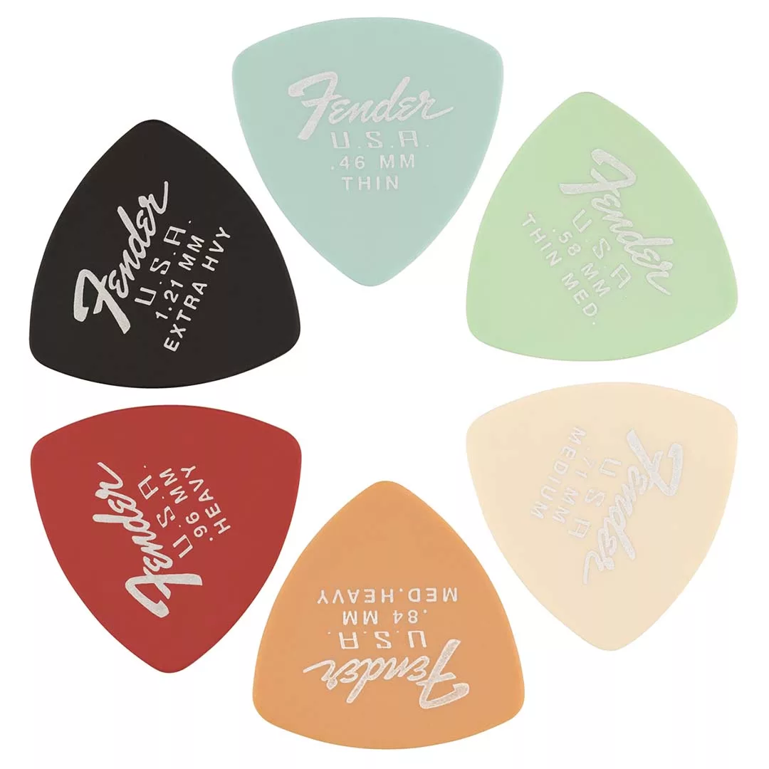 Fender Dura-Tone® Delrin Picks, 346 Shape Pick - Black - Image 2