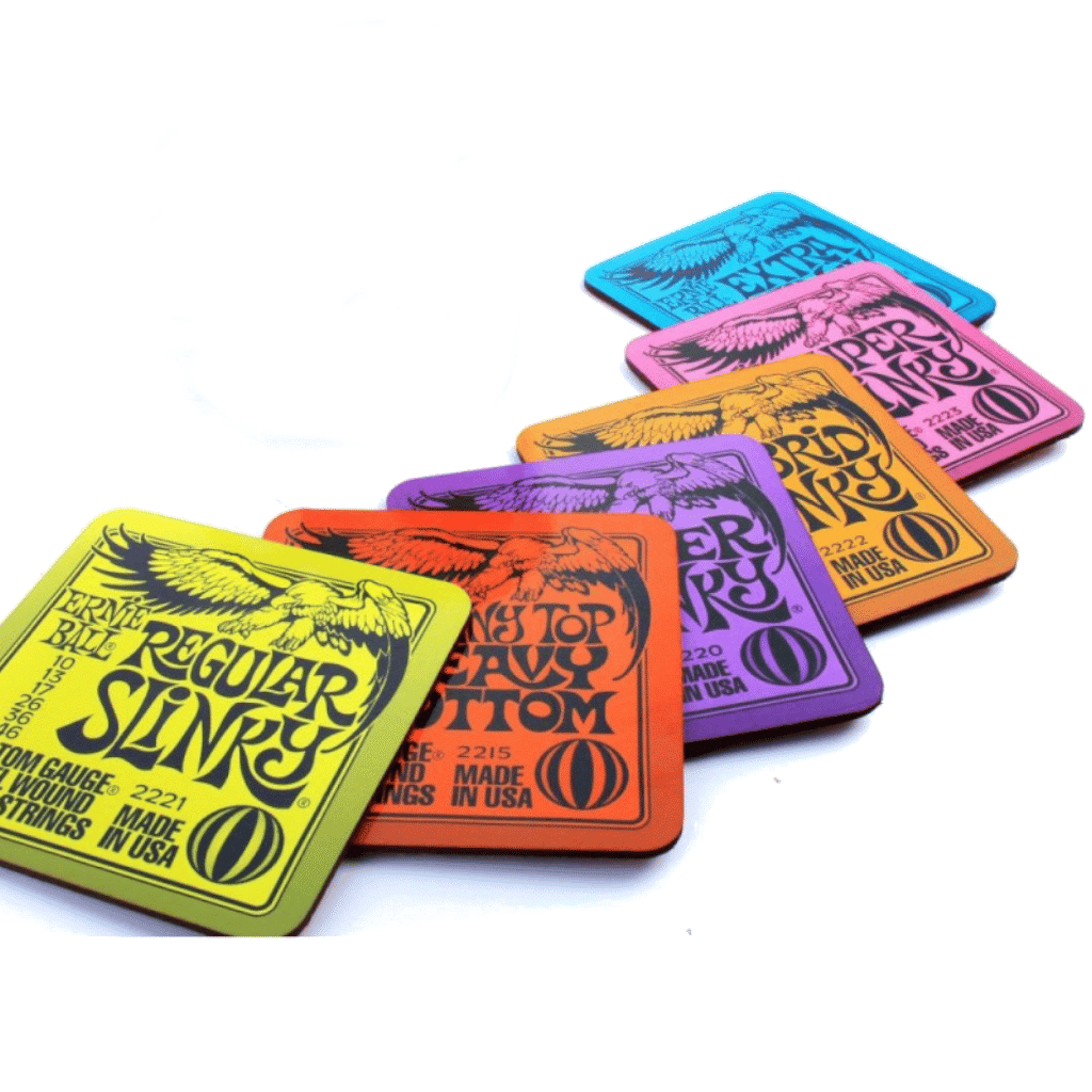Ernie Ball Slinky Drinks Coasters - 6 Pack - Image 2