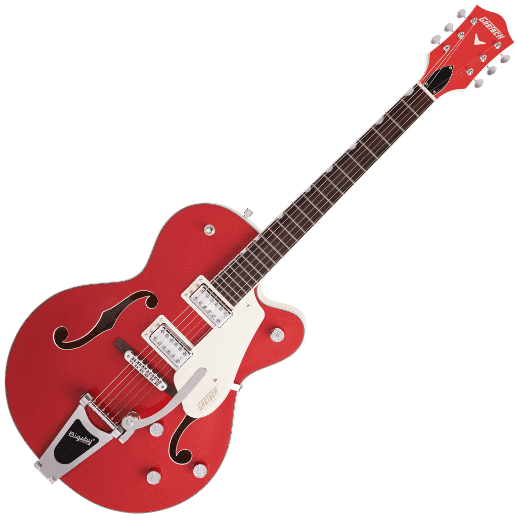 Gretsch G5410T Limited Edition Electromatic® "Tri-Five" Hollow Body Guitar with Bigsby®- Two-Tone Fiesta Red/Vintage White - Image 2
