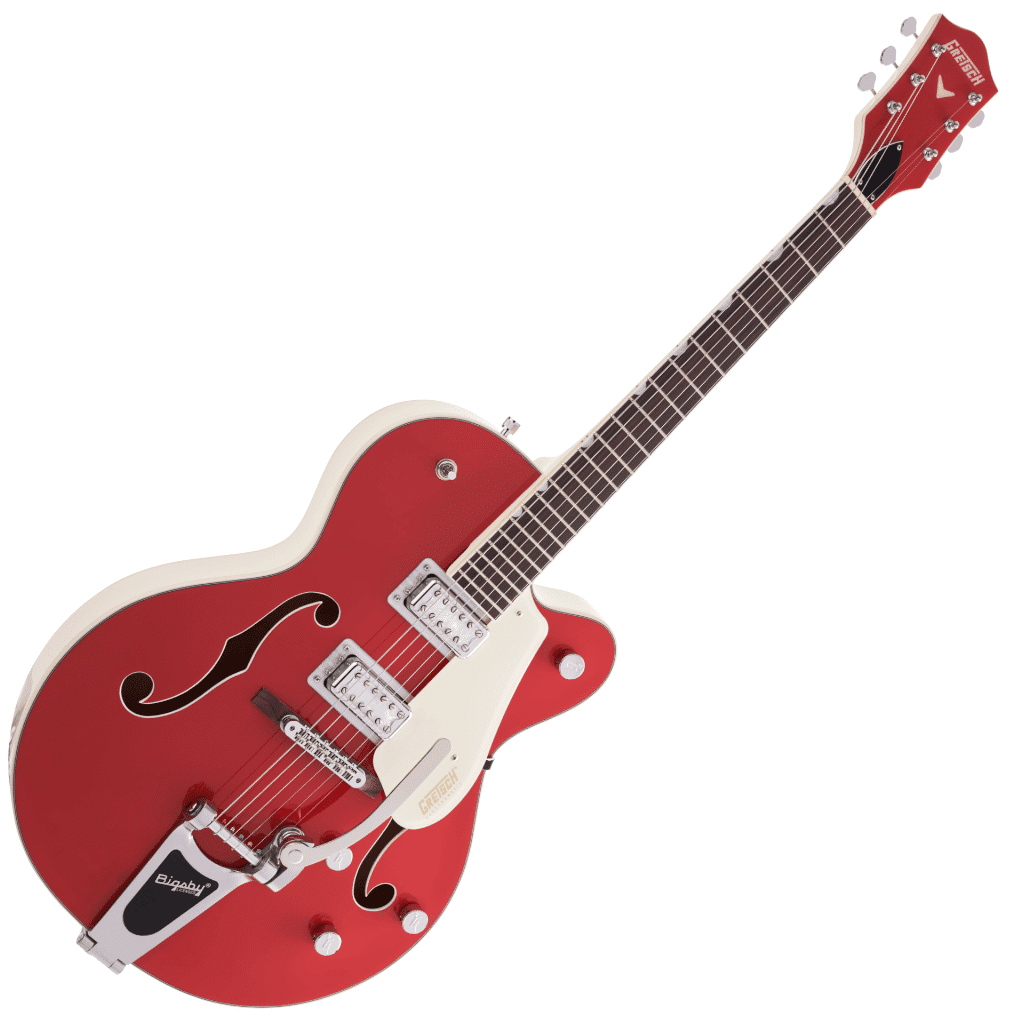 Gretsch G5410T Limited Edition Electromatic® "Tri-Five" Hollow Body Guitar with Bigsby®- Two-Tone Fiesta Red/Vintage White - Image 3