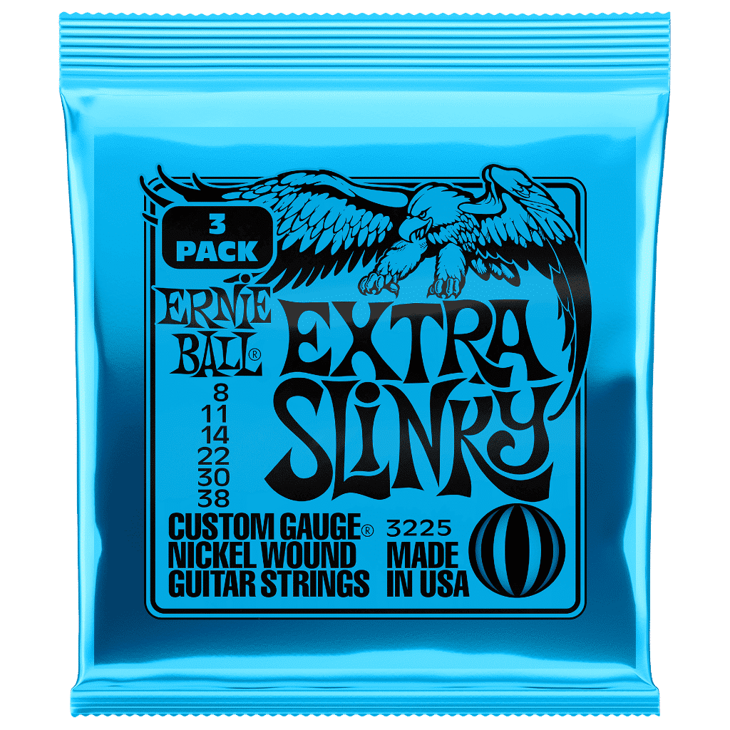 Ernie Ball Extra Slinky Electric Guitar Strings - (8-38) - 3-Pack