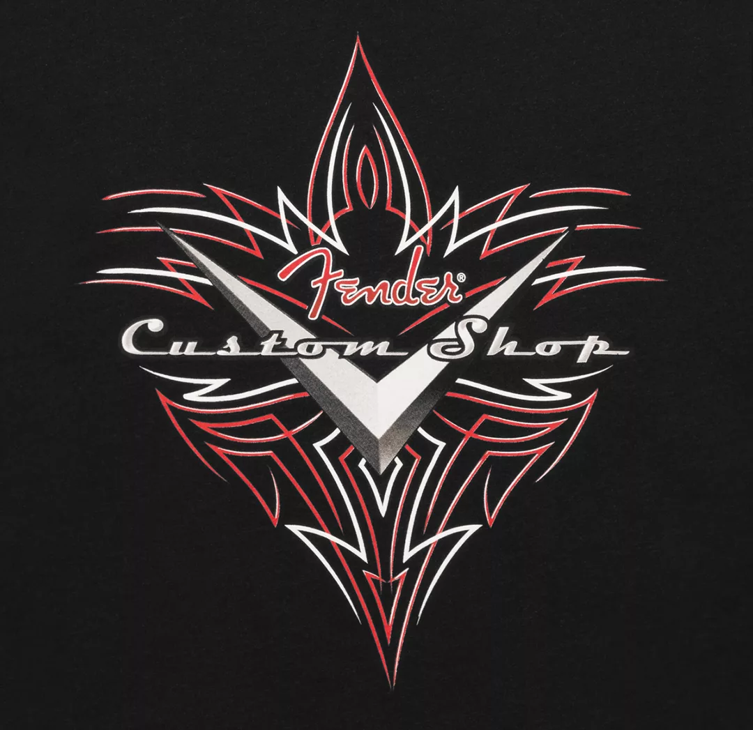 Fender® Custom Shop Pinstripe T-Shirt, Black, L - Image 3