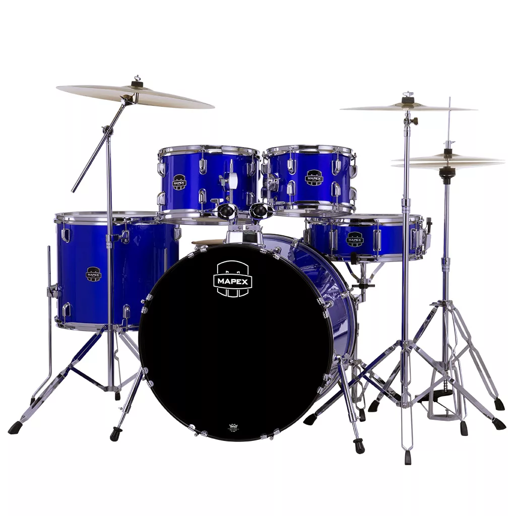 Mapex COMET Rock Drum Kit - Indigo Blue (with 3 Cymbals & 5-Piece Hardware) - Image 2