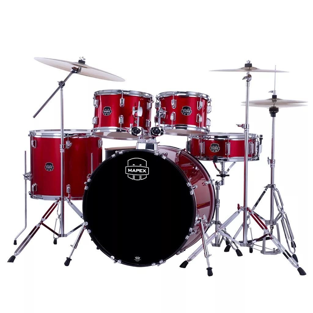 Mapex COMET Rock Drum Kit - Infra Red (with 3 Cymbals & 5-Piece Hardware) - Image 2