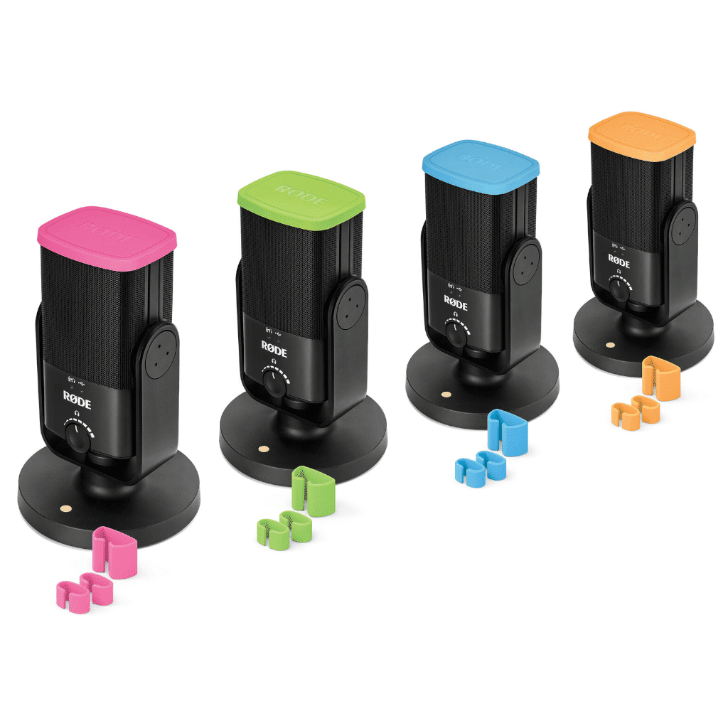 Rode Colors-1 Color-Coded Caps and Cable Clips for NT-USB Mini Microphones - (Set of 4)