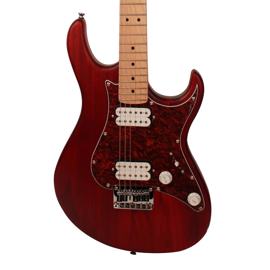 Cort G100HH Electric Guitar - Open Pore Black Cherry